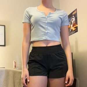 CROPPED BUTTON FRONT TOP